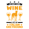Lévrier italien et vin