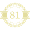 81 Zahl Emblem