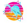 Vaporwave Spinosaurus Dinosaur
