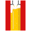 Spanischer Biertrinker Lustiges Bier