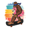 Flamingo Squatch Skateboard Flamingo lovers