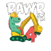 Rawr I'm 4 For Bagger Motto-geburtstagsfeier