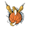 Eagle's claw with basketball