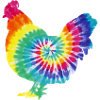 Funny chicken Lopver tie dye