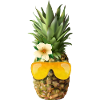 Pineapple with golden spectacle frame