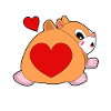 Hamster avec cœur