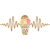 Frequenz Eiscreme 3 Eiskugeln