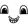Cute face showing teeth
