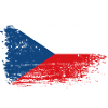 Czech Flag Brush Splash