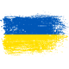 Flag Brush Stroke Ukraine