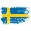 Distressed Swedish Flag Brush