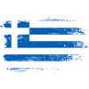 Grunge Greek Flag Sketch