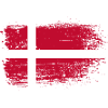 Grunge Danish Flag Print