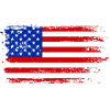 Brush Stroke American Flag
