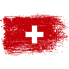Distressed Schweizer Flagge Emblem