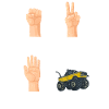 Rock Paper Scissors Nothing Bears RC Cars Remote C