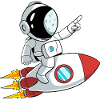 Astronaut Rocket Space