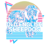 Old English Sheepdog Retro