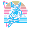 Abyssinian Cat Retro