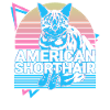 American Shorthair Cat Retro