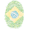 Brazil Brazilian Fingerprint Flag