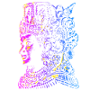 retro Hindu God
