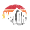 Explore Mountain Sunset Emblem