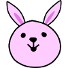Cute pink rabbit
