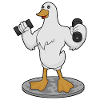 Duck Bodybuilder Dumbbells Bodybuilding