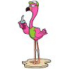 Flamingo with sunglasses & cap
