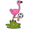 Flamingo Soccer Player Soccer