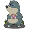 Mole with donut