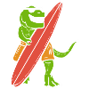 Dino Surfer Surfer Gift