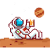 Astronaut in free time
