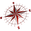Compass red floating