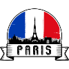 Paris Skyline Emblem