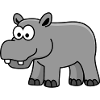 Hippo Comic Animal