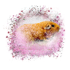 meerschweinchen, graffiti,malerei,pink,rosa