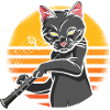 Cat Playing Flute