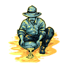 Gold Miner Prospecting Gold Panning
