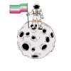 Abrosexueller Astronaut Abrosexuelle Flagge