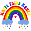 Happy Pride Month LGBT Rainbow