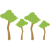 vier Bäume Baum Wald