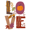 Love Love Autumn Gratitude Pumpkin