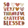 Thankful Grateful Blessed Autumn Gratitude