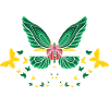 Dominica Dominican Dominica Flag Butterflies