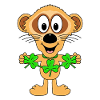 ERDMÄNNCHEN - KLEEBLÄTTER - TIER - TIERISCH
