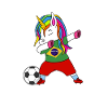 Brazil football dabbing gift