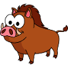Wild Boar Comic Animal