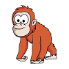 Orangutan monkey comic